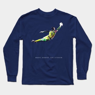 Marc-Andre Ter Stegen Barcelona Pop Art Long Sleeve T-Shirt